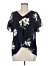 West Kei 100% Polyester Blue Short Sleeve Blouse Size M - photo 1