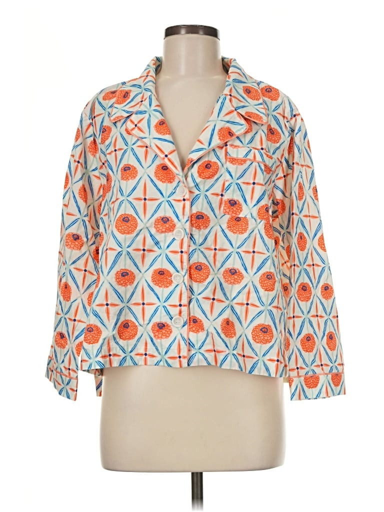 Pre-owned Mersea 3/4 Sleeve Button Down Shirt In Orange