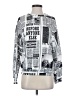 Shein Graphic Silver Long Sleeve Blouse Size 4 - photo 1