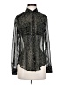 Rock & Republic 100% Polyester Animal Print Green Long Sleeve Blouse Size XS - photo 1