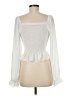 Timing 100% Polyester Ivory Long Sleeve Blouse Size M - photo 2