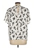 A New Day 100% Polyester Ivory Short Sleeve Blouse Size L - photo 2