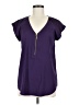 Express Outlet Purple Short Sleeve Blouse Size M - photo 1