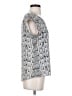 Express 100% Polyester Silver Short Sleeve Blouse Size XS - photo 4