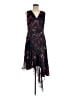 DKNY 100% Polyester Print Purple Cocktail Dress Size 6 - photo 1