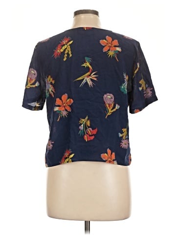 Madewell Silk Novel Tie-Front Top in Bird of Paradise (view 2)