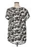 Apt. 9 100% Polyester Black Short Sleeve Blouse Size 1X - photo 2