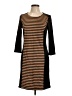 Spense Stripes Brown Casual Dress Size 10 - photo 1