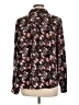 Elle 100% Polyester Floral Black Long Sleeve Blouse Size L - photo 2