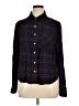 Evereve Plaid Black Long Sleeve Button-Down Shirt Size XL - photo 1
