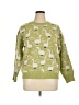 Cider Print Green Pullover Sweater Size 0X - photo 1