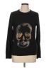 Zadig & Voltaire 100% Cotton Print Black Pullover Sweater Size L - photo 1