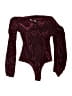 Lulus Burgundy Long Sleeve Blouse Size S - photo 1