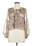 Promesa U.S.A. 100% Polyester Tan Long Sleeve Blouse Size M - photo 1