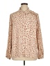 NYDJ Animal Print Tan Long Sleeve Blouse Size XL - photo 1