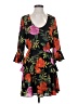 Express 100% Polyester Floral Black Cocktail Dress Size S - photo 1