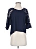 Pretty Good 100% Polyester Blue 3/4 Sleeve Blouse Size S - photo 1