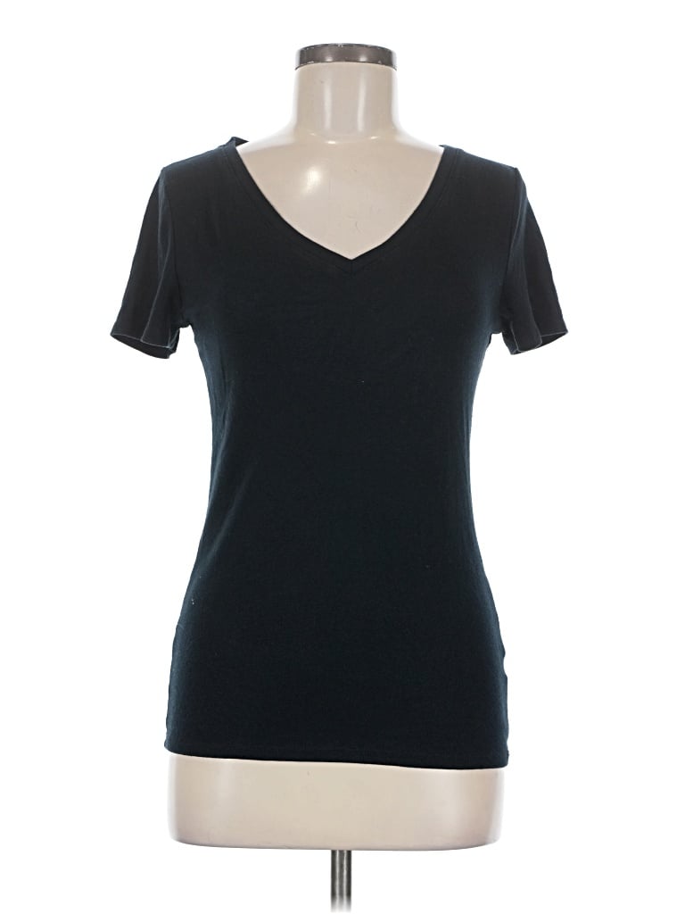 Pre-owned Merona Short Sleeve Top Black V-neck Tops