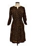 Old Navy 100% Polyester Animal Print Brown Casual Dress Size S - photo 1