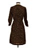 Old Navy 100% Polyester Animal Print Brown Casual Dress Size S - photo 2