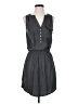 Express 100% Polyester Solid Gray Casual Dress Size S - photo 1