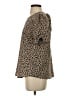 Papermoon 100% Polyester Animal Print Brown Short Sleeve Top Size S - photo 5