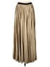 Enza Costa 100% Polyester Metallic Gold Tan Formal Skirt Size XS (0) - photo 1