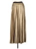 Enza Costa 100% Polyester Metallic Gold Tan Formal Skirt Size XS (0) - photo 2