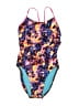 TYR 100% Polyester Print Purple One Piece Swimsuit Size Sm (32) - photo 1