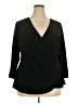R&M Richards Black 3/4 Sleeve Top Size 2X - photo 1