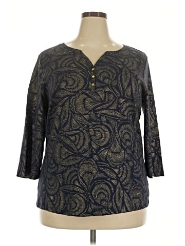Karen Scott 3/4 Sleeve Blouse (view 1)