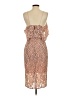 N/Nicholas 100% Polyester Tan Cocktail Dress Size 4 - photo 2