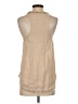 Dylan 100% Linen Tan Sleeveless Blouse Size XS - photo 2