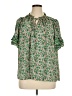 Max Studio 100% Polyester Floral Green Short Sleeve Blouse Size 1X - photo 1