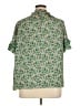 Max Studio 100% Polyester Floral Green Short Sleeve Blouse Size 1X - photo 2