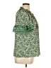 Max Studio 100% Polyester Floral Green Short Sleeve Blouse Size 1X - photo 4