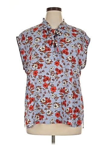 Bar III Short Sleeve Blouse (view 1)