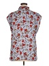 Bar III 100% Polyester Floral Blue Short Sleeve Blouse Size 1X - photo 2