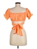 Lyaner Orange Short Sleeve Blouse Size M - photo 2