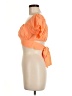 Lyaner Orange Short Sleeve Blouse Size M - photo 5