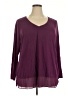 Lane Bryant Burgundy 3/4 Sleeve Top Size 22 - 24 Plus - photo 1
