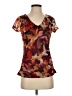 212 Collection Brown Short Sleeve Blouse Size XS - photo 1