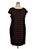 B. Smart 100% Polyester Houndstooth Black Casual Dress Size 22W - photo 1
