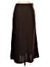 Unbranded 100% Silk Solid Brown Silk Skirt Size S - photo 2