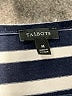Talbots 100% Cotton Stripes Silver Pullover Sweater Size M - photo 7