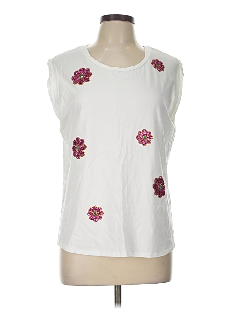 Pre-owned Assorted Brands Sleeveless T-shirt In White