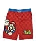 Super Mario 100% Polyester Graphic Red Board Shorts Size 7 - 8 - photo 1