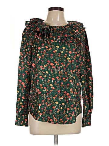 J.Crew Collection Long Sleeve Silk Top (view 1)