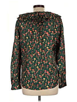 J.Crew Collection Long Sleeve Silk Top (view 2)