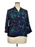 Dana Buchman Floral Teal 3/4 Sleeve Blouse Size XXL - photo 1